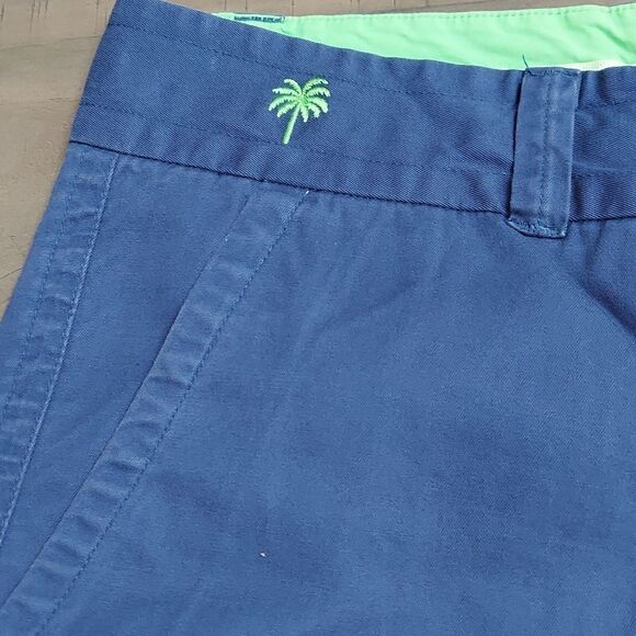Lilly Pulitzer Cropped Blue Pants Sz 4 - Picture 2 of 8